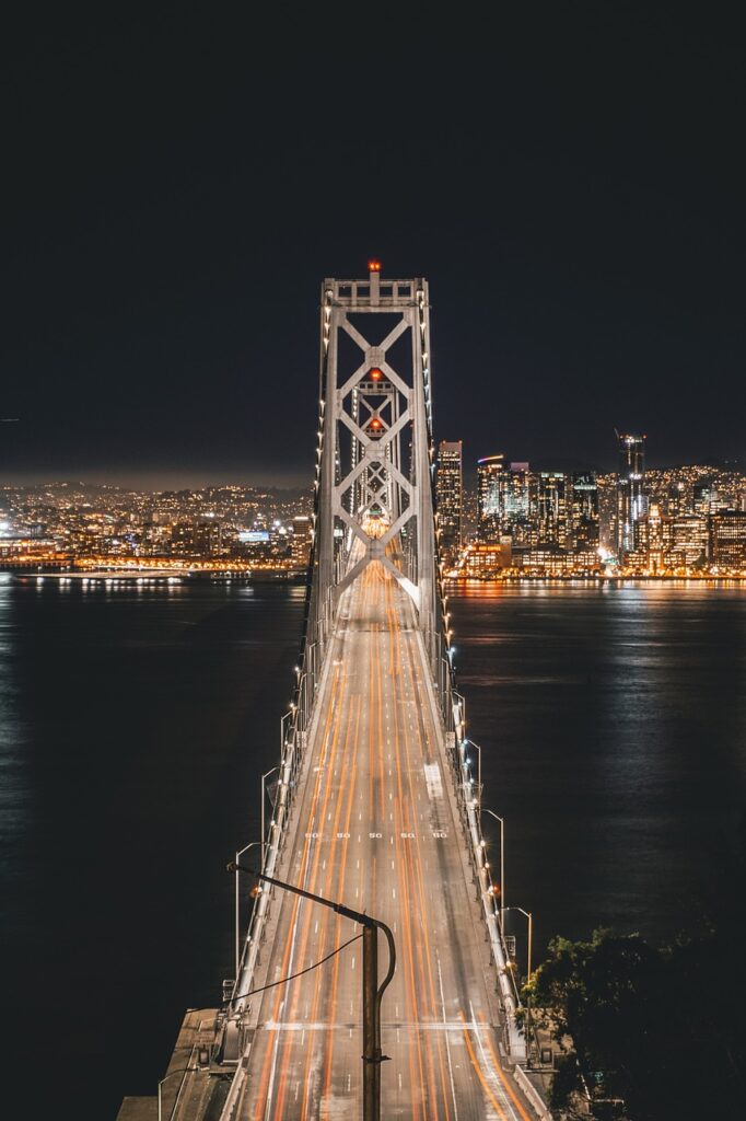 bay bridge san francisco night