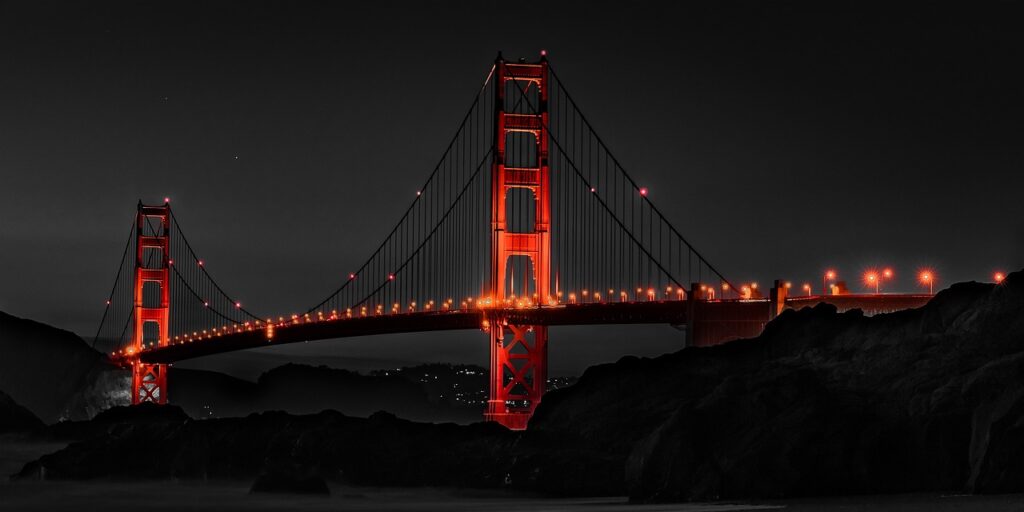 golden gate san francisco at night